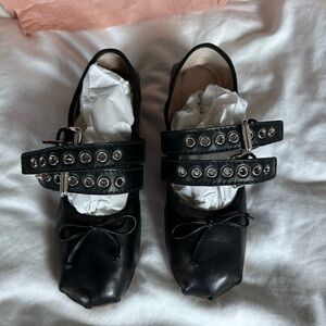 Miu Miu ballet flats with buckle straps size 35.5 - new in box